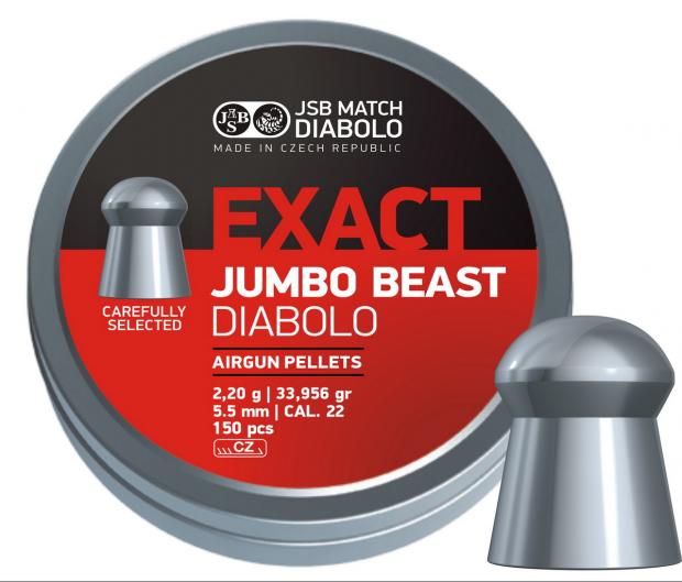 JSB マッチ・ディアボロ エグザクト・ジャンボ・ビースト 空気銃ペレット 5.5mm Match Diabolo Exact Jumbo Beast